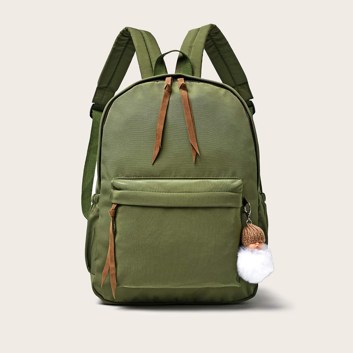 

Knot Detail Large Capacity Backpack, Green