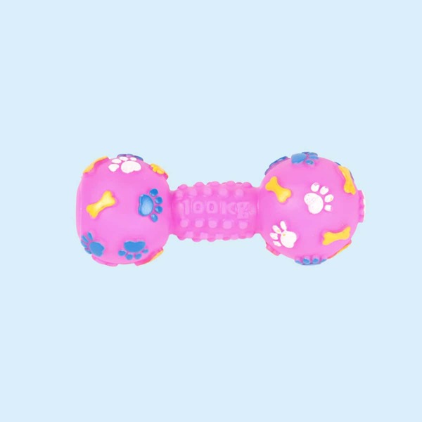 

Жевательная игрушка для собак в форме гантелей 1шт, Многоцветный