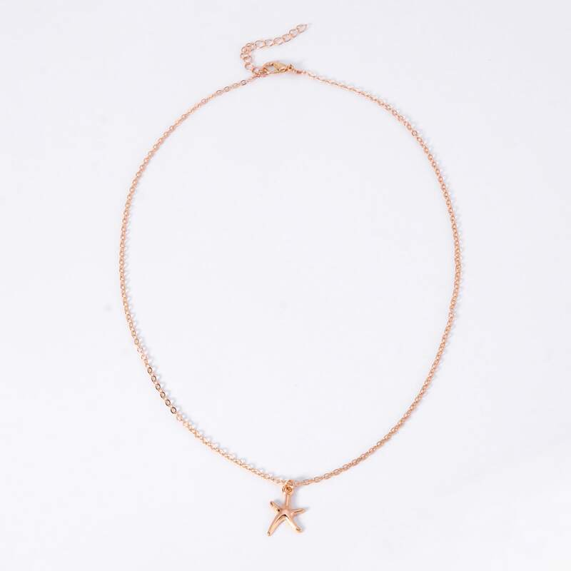 

Starfish Decor Chain Necklace, Gold