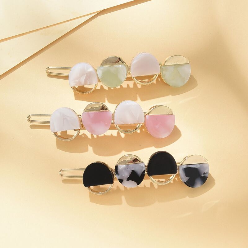 

1pc Random Metal Round Hair Clip, Multicolor