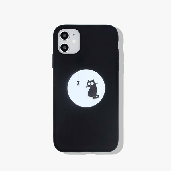 

Чехол для iPhone с мультипликационным рисунком 1шт, Чёрный
