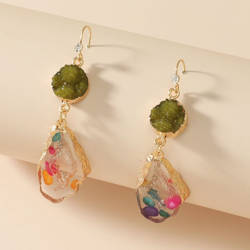 

Stone Drop Earrings, Multicolor