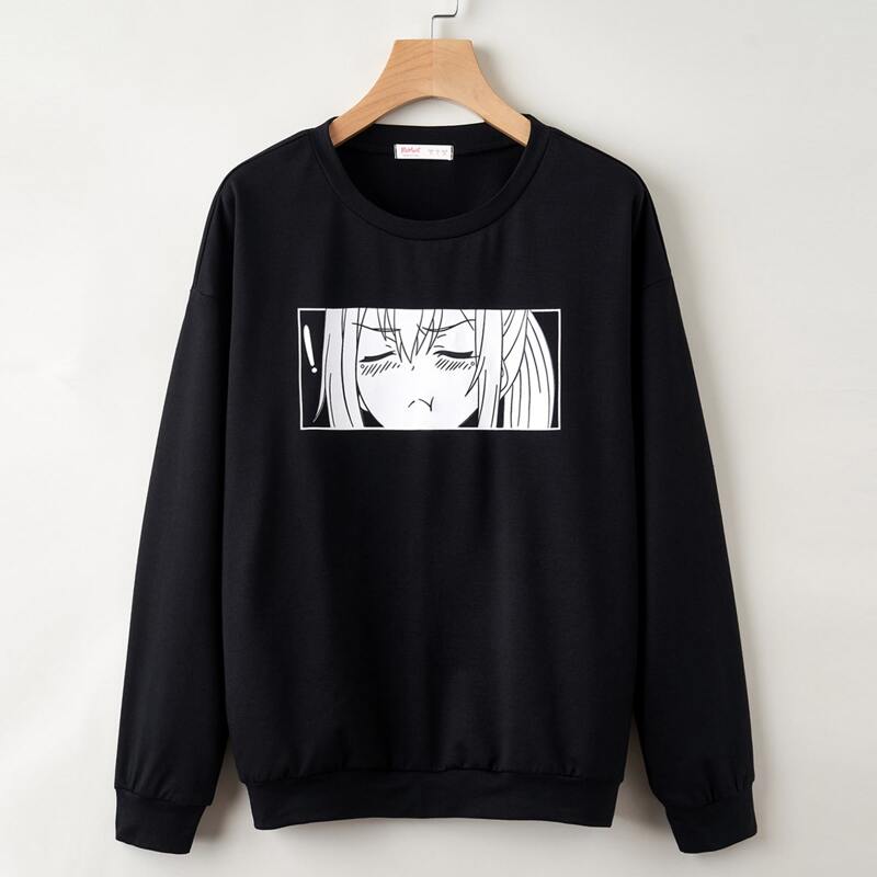 

Figure Graphic Sweatshirt, Black