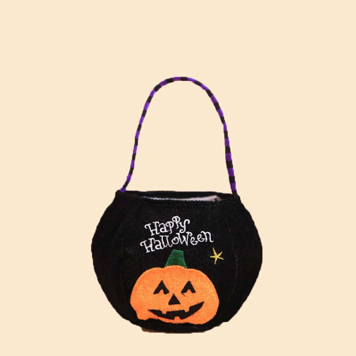 

Halloween Pumpkin Pattern Candy Bag, Black