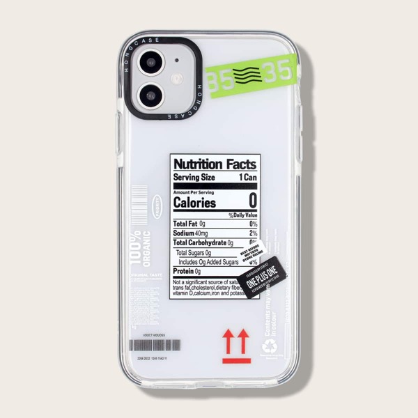 

Чехол для iPhone с текстовым принтом 1шт, Многоцветный