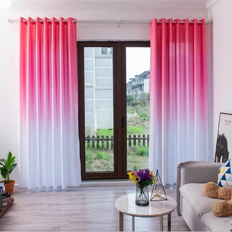 

1pc Gradient Color Curtain, Multicolor