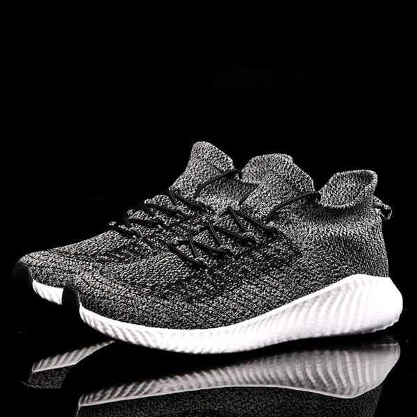 

Men Lace-up Decor Wide Fit Sneakers, Grey