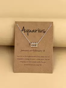 Fashionable and Popular Men's Alloy Constellation Charm Necklace for Jewelry Gift and for a Stylish Look - Silver - View 1