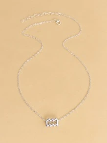 Fashionable and Popular Men's Alloy Constellation Charm Necklace for Jewelry Gift and for a Stylish Look - Silver - View 2