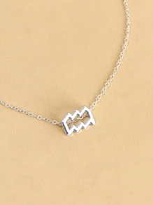 Fashionable and Popular Men's Alloy Constellation Charm Necklace for Jewelry Gift and for a Stylish Look - Silver - View 3