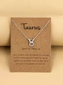 時尚流行男士金牛座星座吊飾項鍊，適合珠寶禮物和時尚外觀