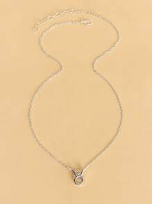 時尚流行男士金牛座星座吊飾項鍊，適合珠寶禮物和時尚外觀