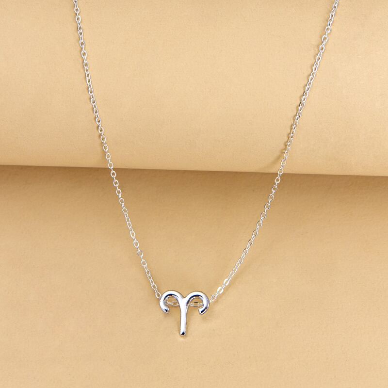 

Aries Constellation Charm Necklace, Silver