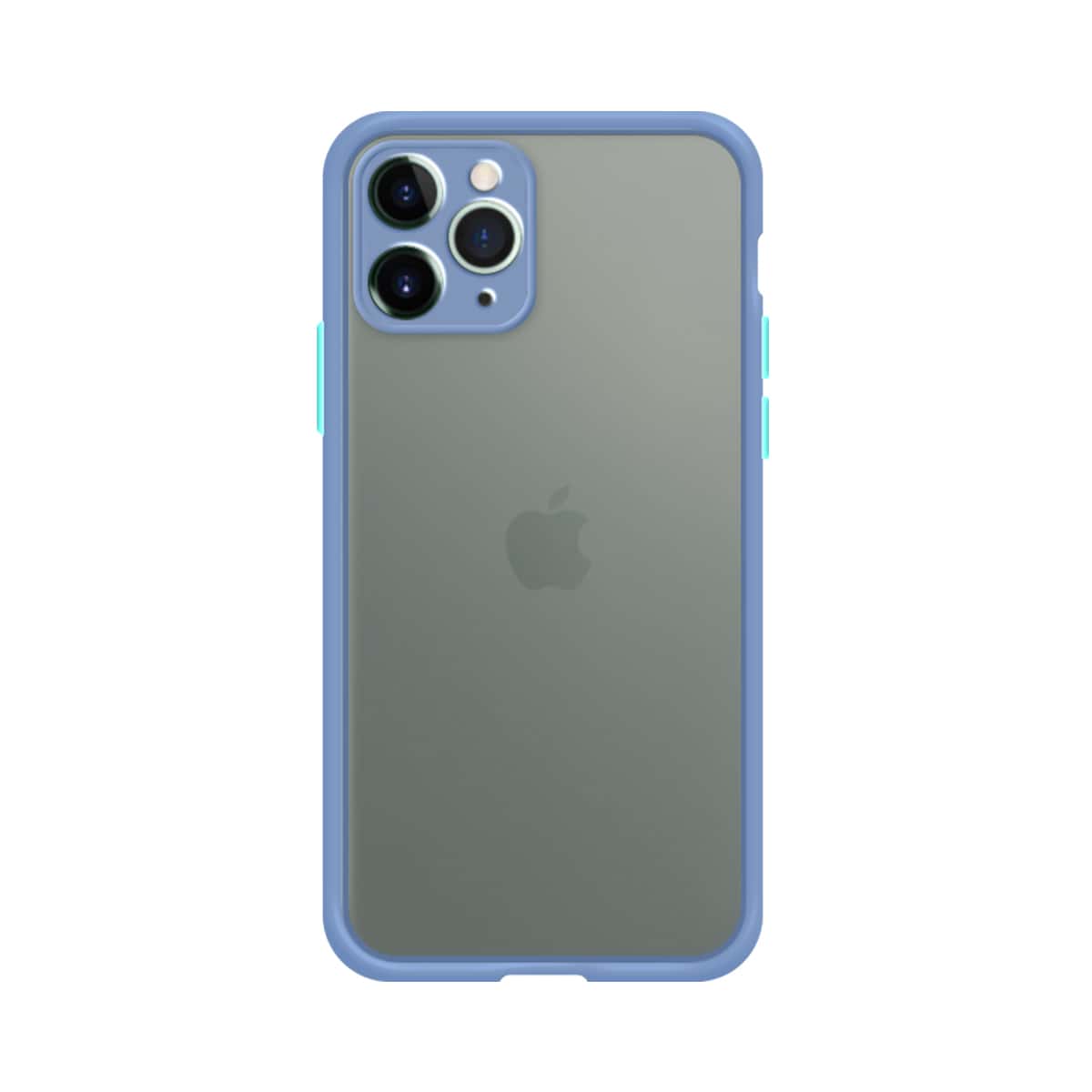 

1pc Contrast Frame iPhone Case, Dusty blue