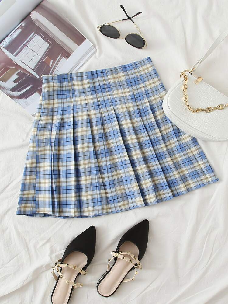 Tartan Mini Pleated Skirt