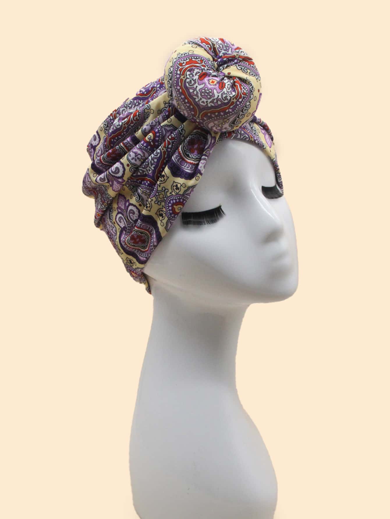Floral Pattern Turban Hat thumbnail