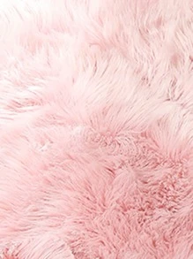 Flower Shaped Plush Carpet - Pink - View 3