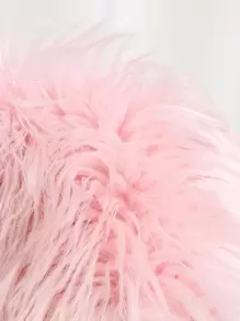 Flower Shaped Plush Carpet - Pink - View 4