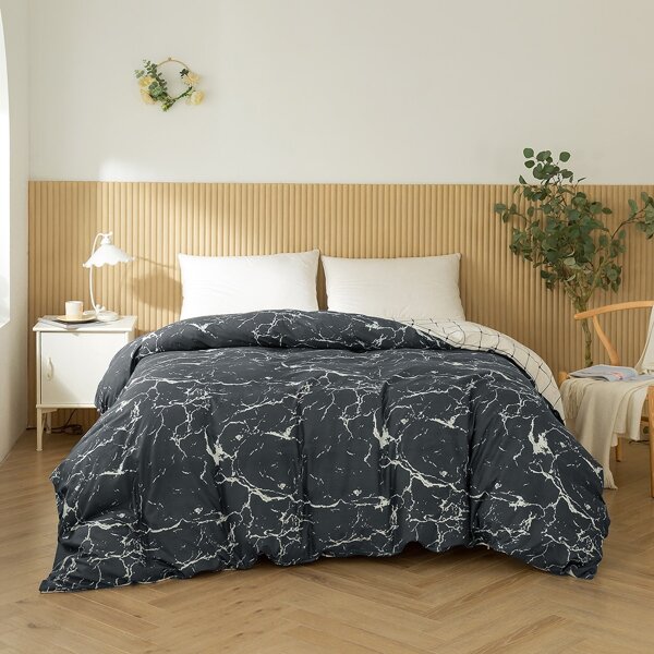 

Marble Pattern Duvet Cover Without Filler, Multicolor
