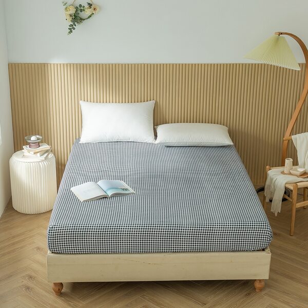 

Gingham Pattern Fitted Sheet, Multicolor