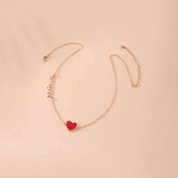 

Heart Charm Necklace, Gold