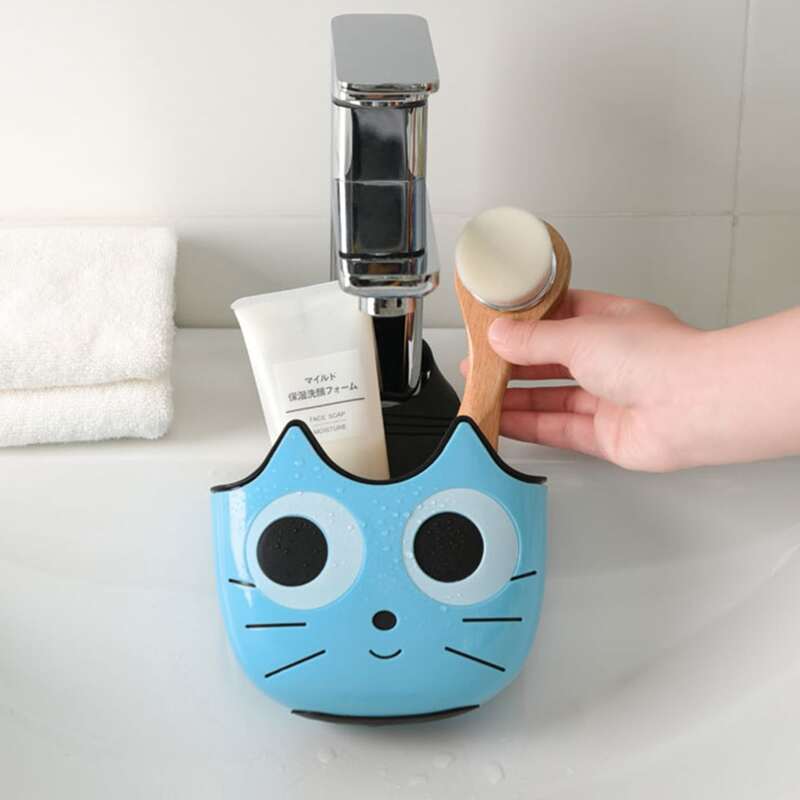 

1pc Cartoon Graphic Drain Basket, Blue