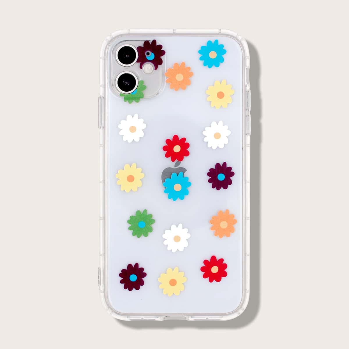 

1pc Flower Print iPhone Case, Multicolor