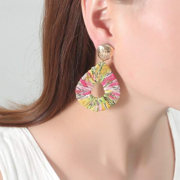 

Lace Water Drop Earrings, Multicolor