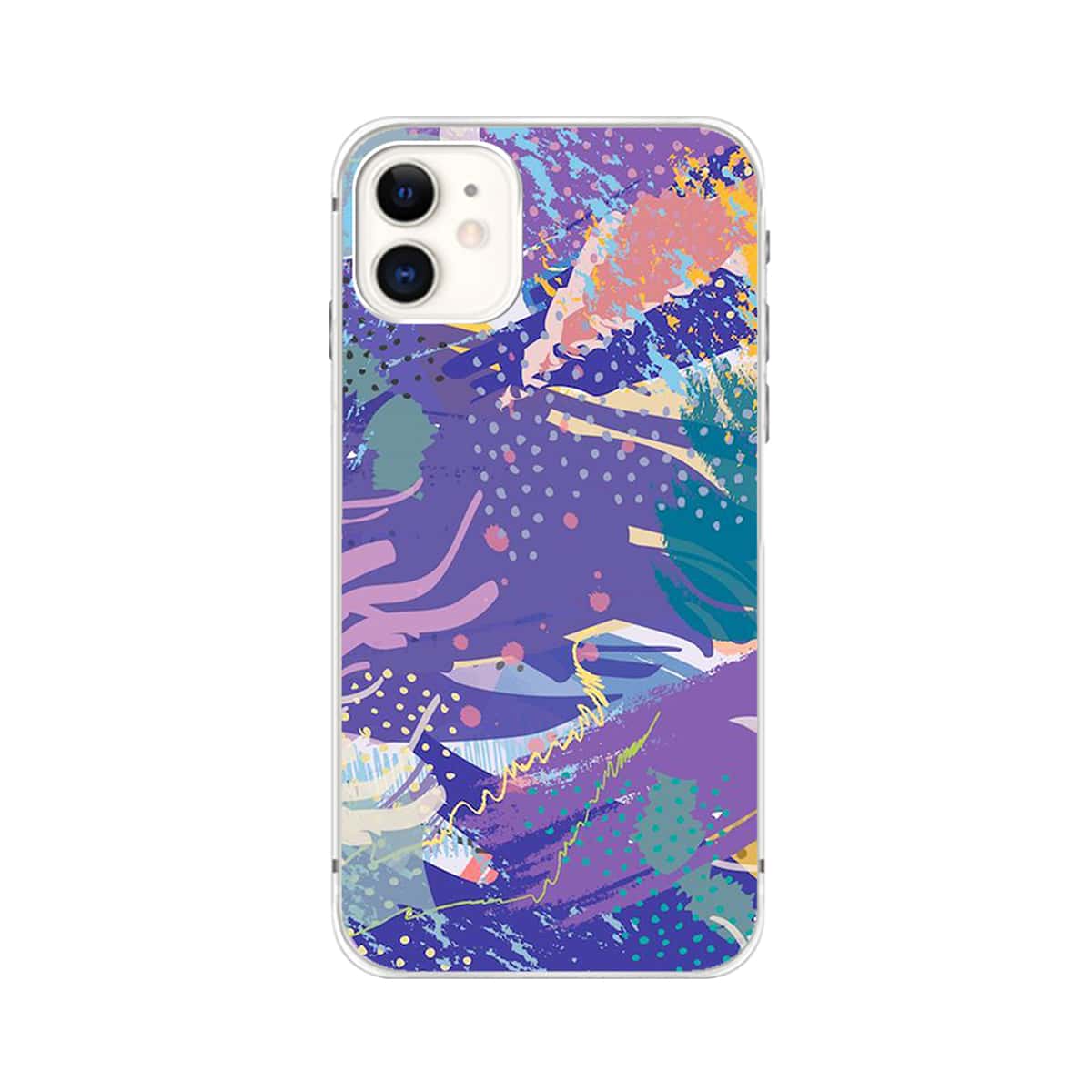 

1pc Graffiti Print iPhone Case, Multicolor