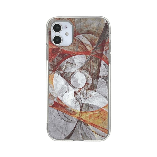 

1pc Geo Print iPhone Case, Multicolor