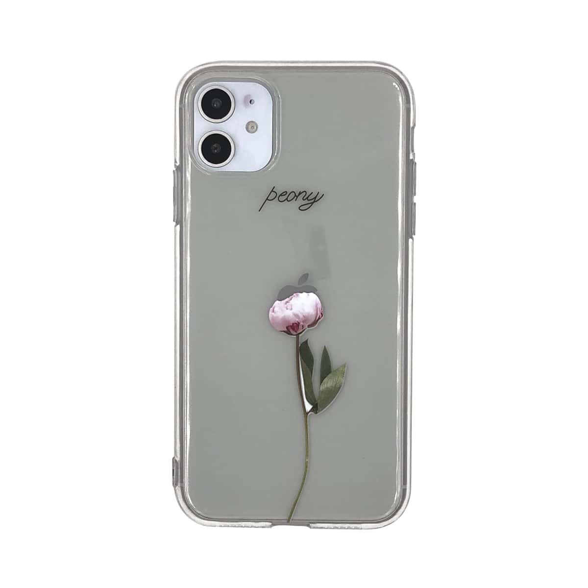 

1pc Flower Print iPhone Case, Clear
