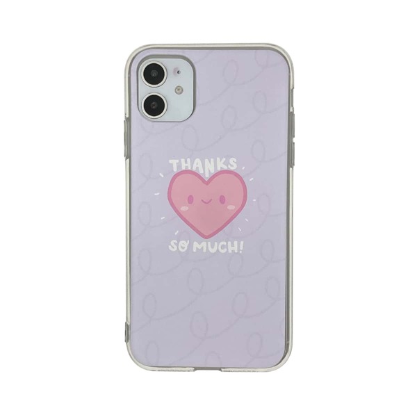 

1pc Heart Print iPhone Case, Multicolor