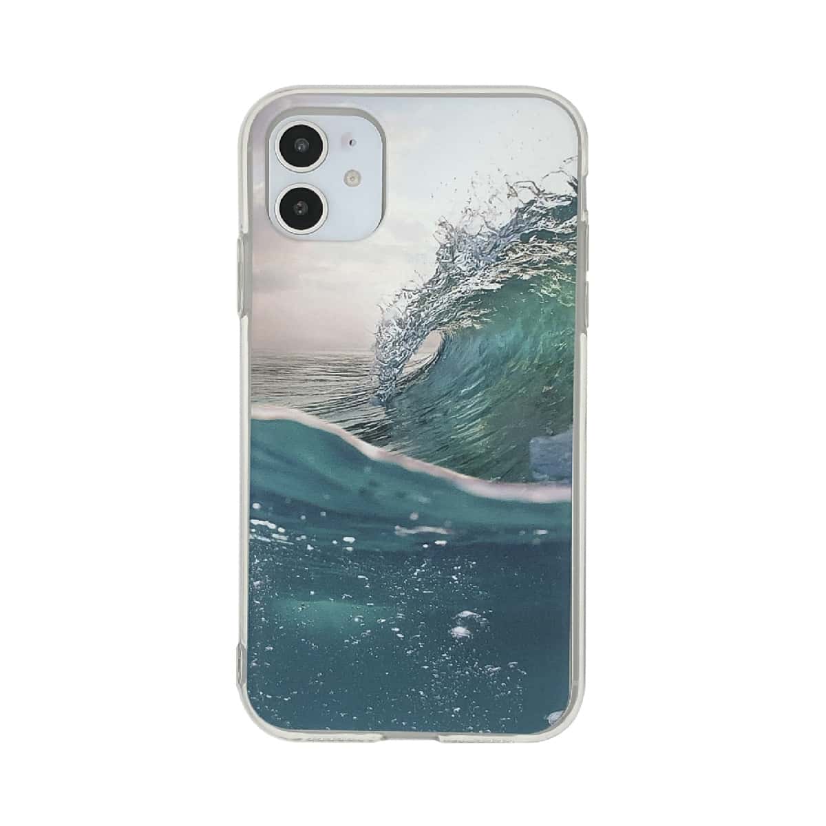 

1pc Sea Wave Print iPhone Case, Multicolor