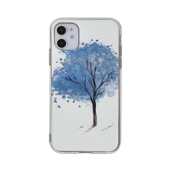 

1pc Tree Print iPhone Case, Multicolor