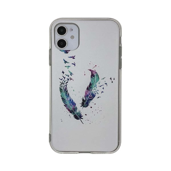 

Чехол для iPhone с принтом пера 1шт, Многоцветный