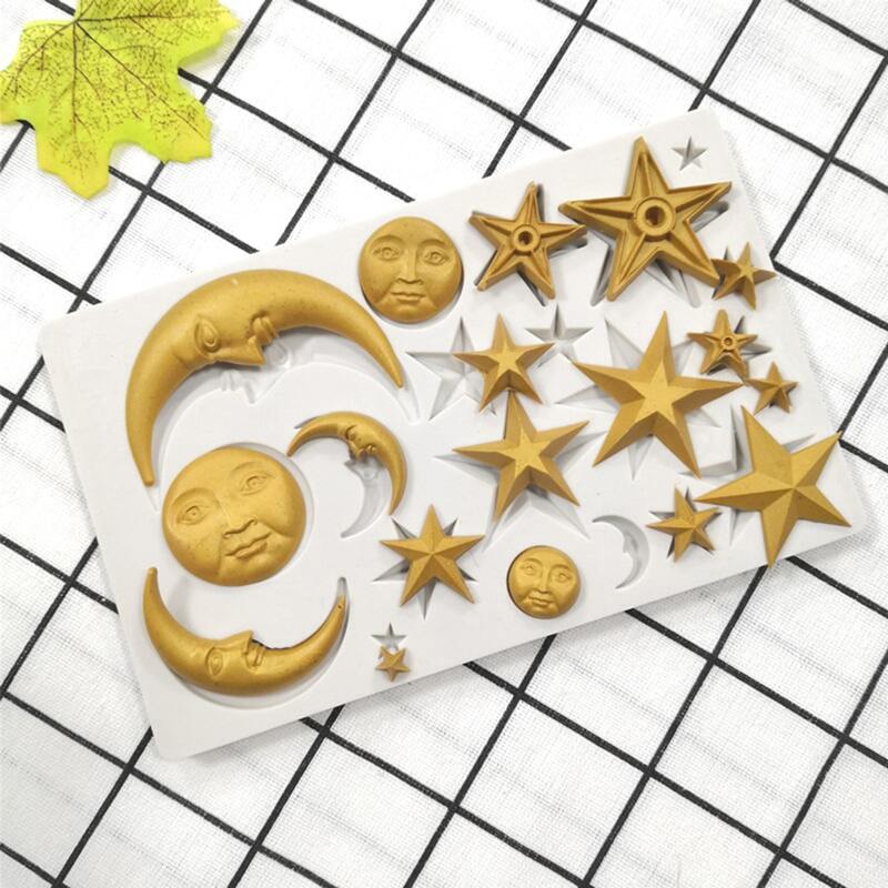 

Moon & Star Design Mold, White