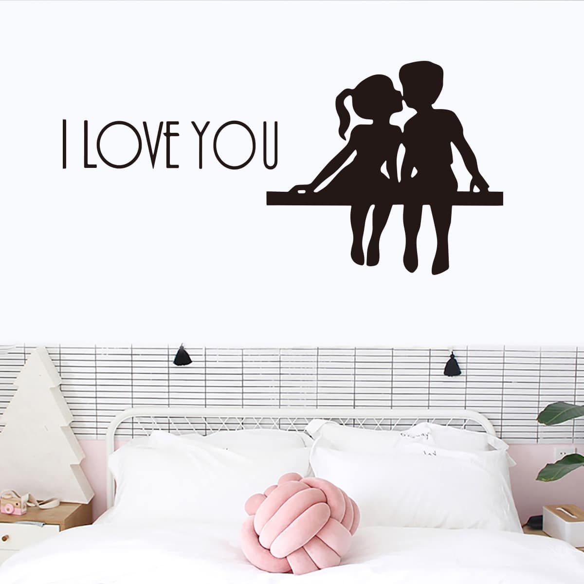 

Couple Print Wall Sticker, Black