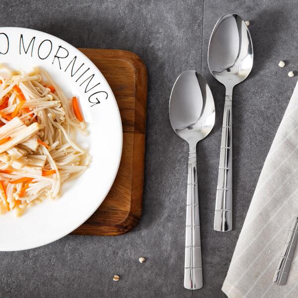 

1pc Stainless Steel Spoon, Silver