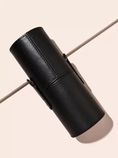 1pc Portable Black Cosmetic Brush Storage Box With Top And Bottom Open Cover, Waterproof And Dustproof,Room,Home,Bedroom,Bathroom,House,Pink Room,Living Room Decor,Travel Stuff,Gift Bag,Gifts For Mom,Dad,Men,Friends,Teacher,Birthday,Wedding,Desk,Shelves,Accessories,Gift Boxes,Funny Gift,Storage,Makeup Brush Holder Bag,Room Decor, Bags,Makeup Bag,Vanity,Travel,Make Up Bag,Travel Essentials,Organizer,Storage,Travel Essential,Makeup Organizer,Makeup Bags,Make Up Organizer,Toiletry Bag,Desk Organiser,Cosmetic Bag,Makeup Pouch,Make Up Organize,Vanity Accessories,Make Up Pouch,Make Up Bags,Jewellery Box,Pouch,Makeup Brush Holder,Brush Holder,Perfume Organiser,Pouch Bag,Gifts For Women,Christmas Gifts,Gift Ideas For Women,Room Decor