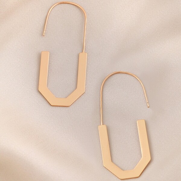 

High-Polish Textured Hoop Earrings, Gold