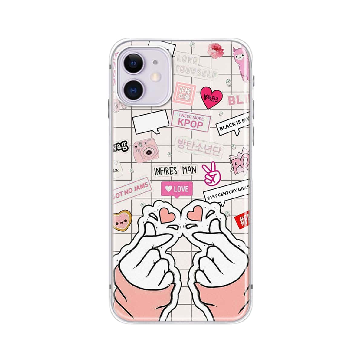 

1pc Cartoon Graphic iPhone Case, Multicolor