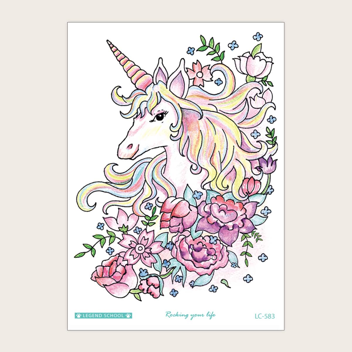 

1pc Cartoon Graphic Tattoo Sticker, Multicolor