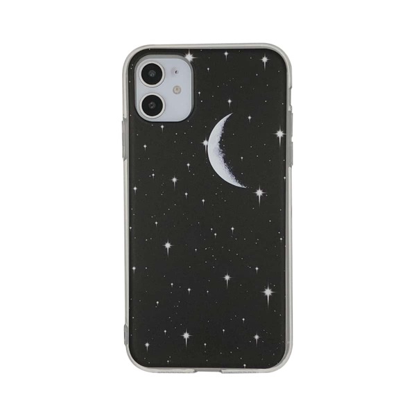 

1pc Galaxy Print iPhone Case, Black and white