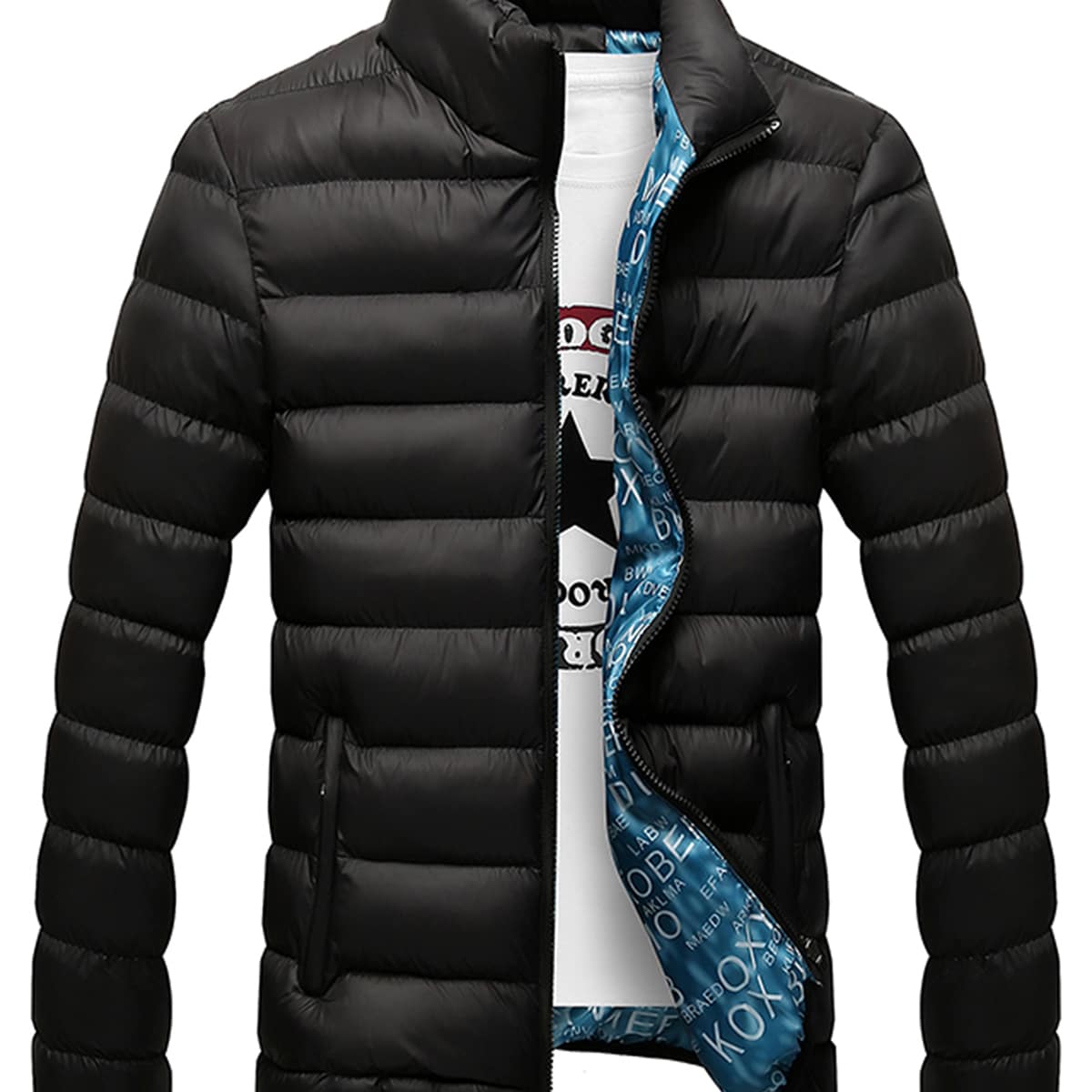 

Guys Zip-up Padded Jacket, Black