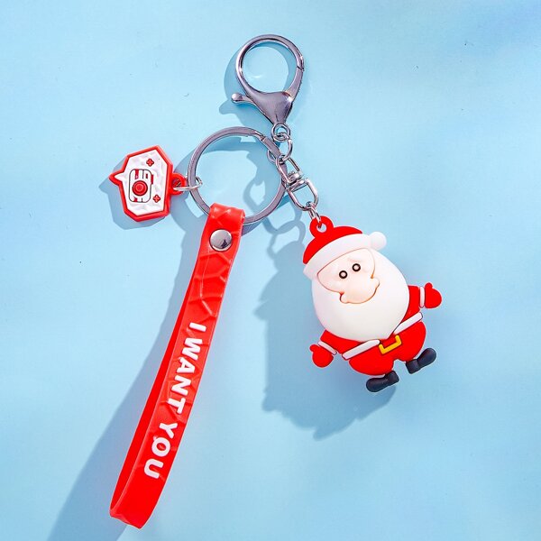 

Christmas Charm Keychain, Red