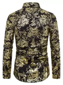 Manfinity AFTRDRK Men Baroque Print Button Through Shirt - Multicolor - View 2