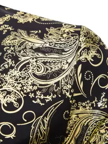 Manfinity AFTRDRK Men Baroque Print Button Through Shirt - Multicolor - View 3