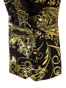 Manfinity AFTRDRK Men Baroque Print Button Through Shirt - Multicolor - View 5
