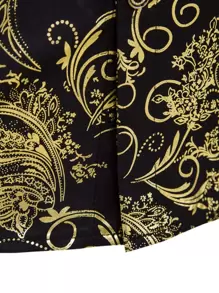 Manfinity AFTRDRK Men Baroque Print Button Through Shirt - Multicolor - View 6