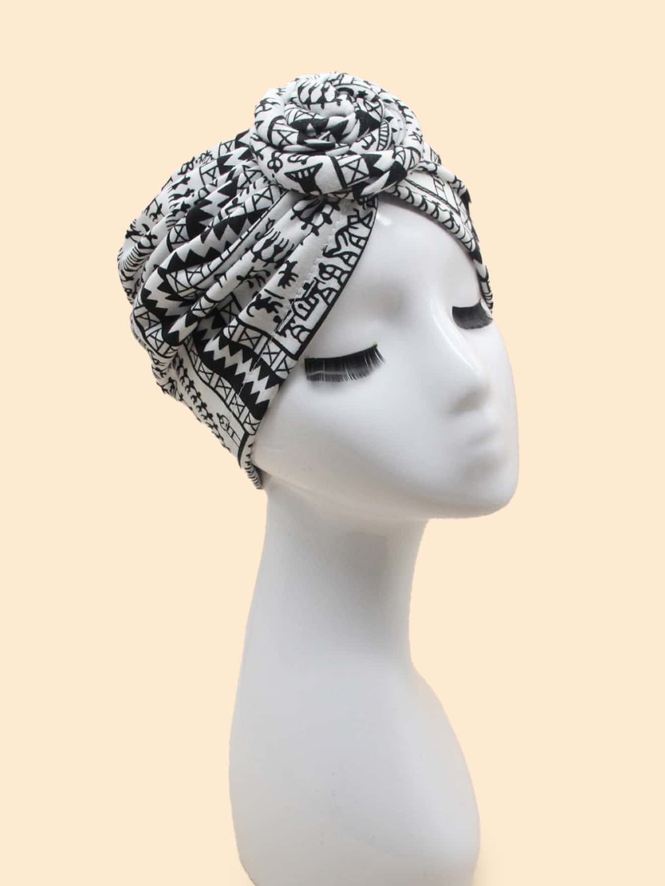 Tribal Print Turban Hat thumbnail
